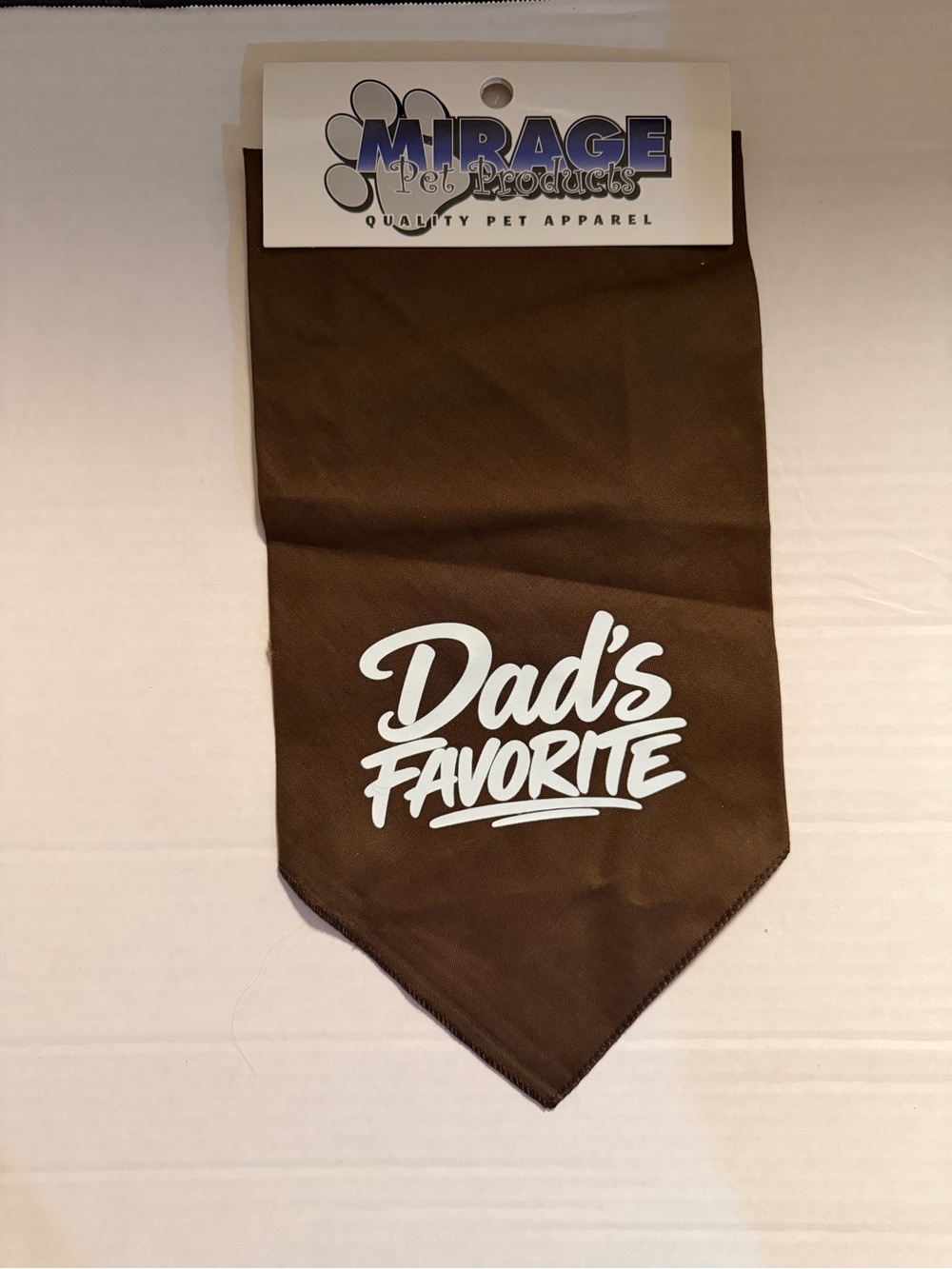 Mirage Pet Products Brown "Dad's Favorite" Dog Bandana